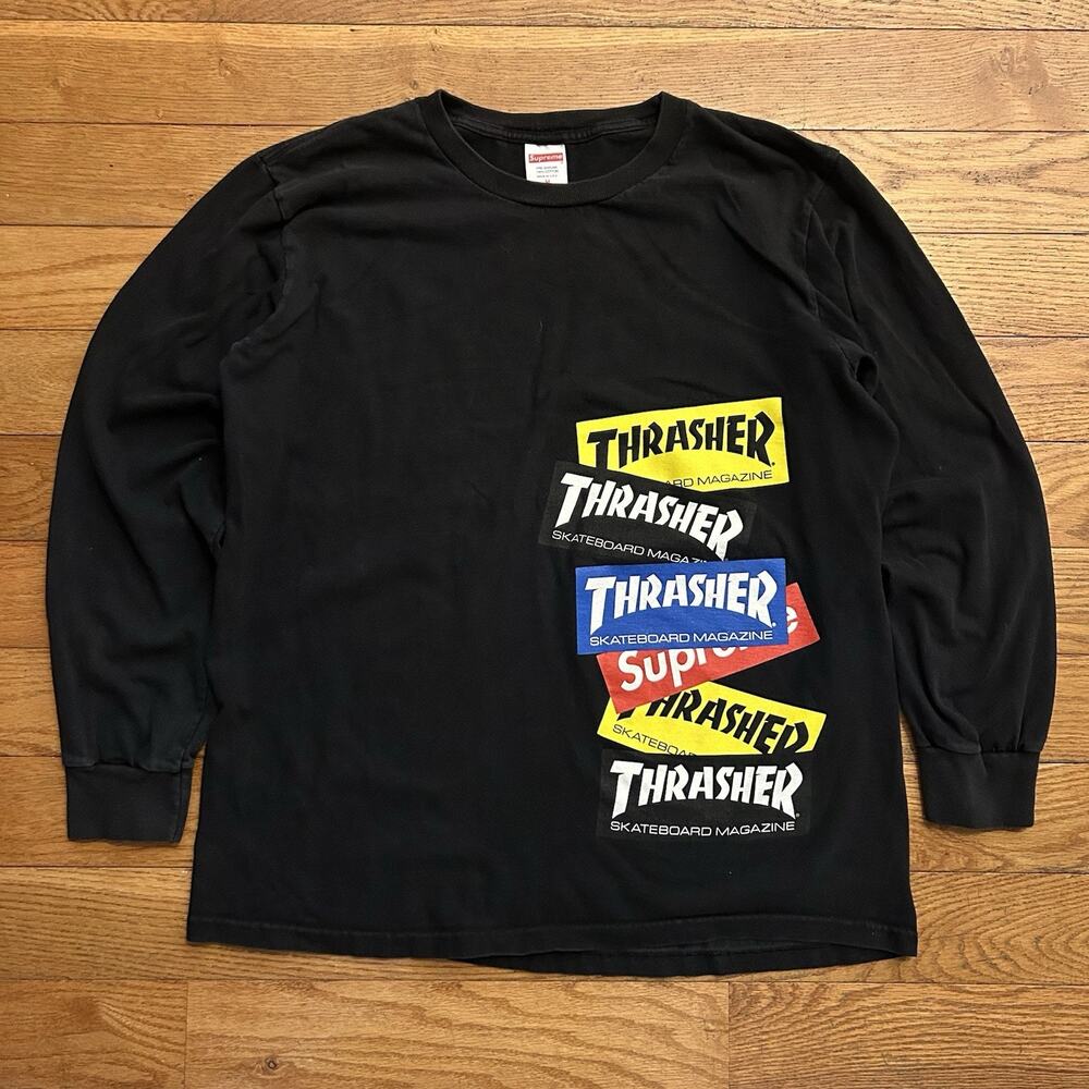 Supreme x Thrasher FW21 Multi Logo Long Sleeve Tee Shirt Medium